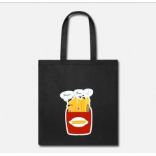 So Very French Fries Black Tote Bag